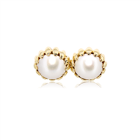 Orecchini da donna in oro giallo 18 kt con perle Mabé – 15.30 g – Idee Preziose dal 1987 - IP.OK18G/1